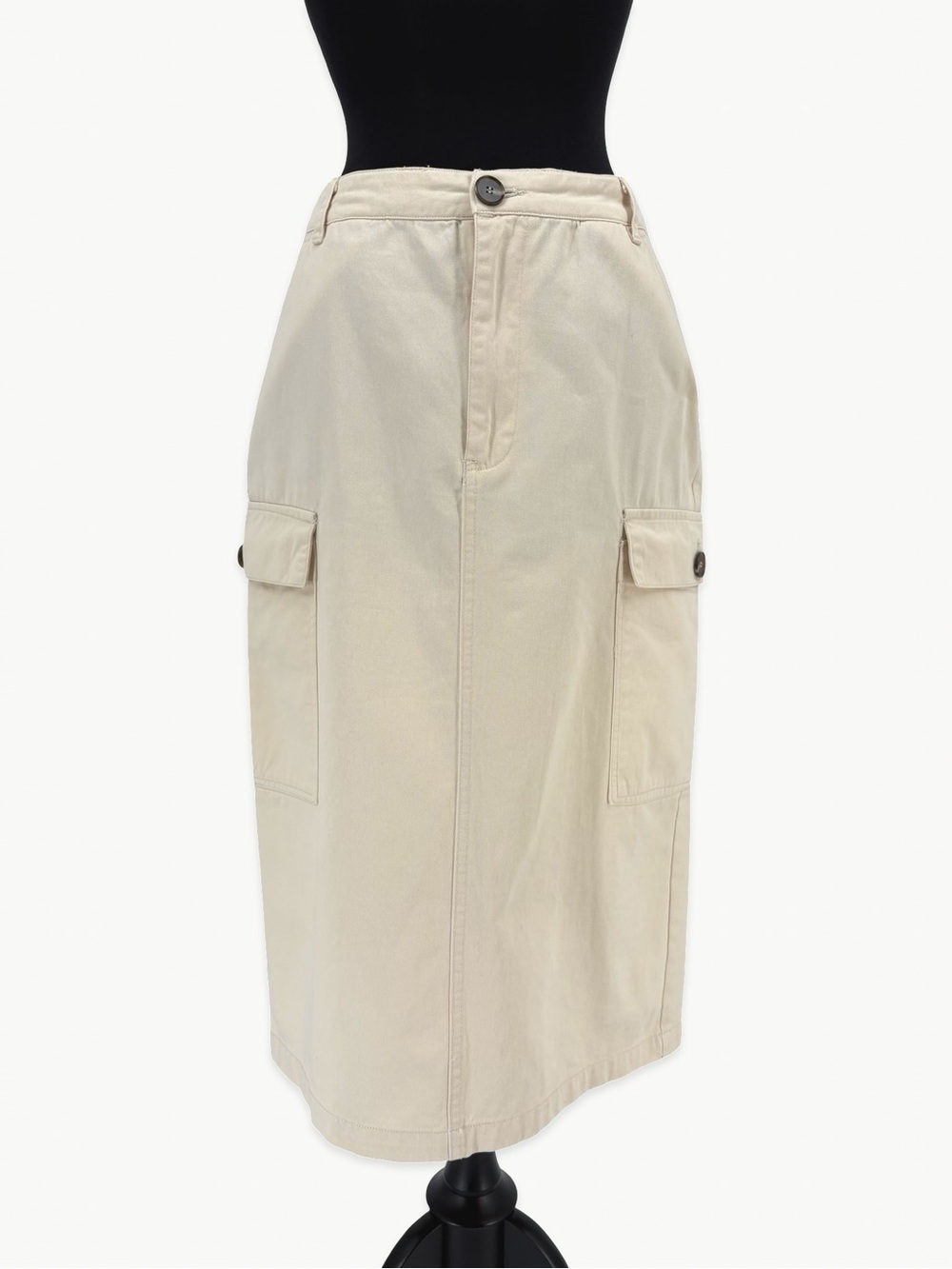 Böhme Damon Cargo Skirt Size Medium Ivory Utility Midi NWOT Y2K